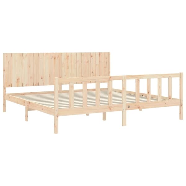vidaXL Sänky ilman patjaa 200x200 cm täysi mänty