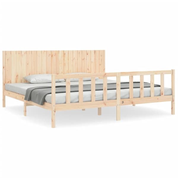 vidaXL Sänky ilman patjaa 200x200 cm täysi mänty