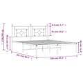 Miniatyrbilde 10 av 11: vidaXL Sengeramme i metall med hodegavl svart 160x200 cm