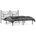 Miniatyrbilde 2 av 11: vidaXL Sengeramme i metall med hodegavl svart 160x200 cm