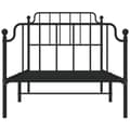 Miniatyrbilde 4 av 9: vidaXL Sengeramme i metall med hode- og fotgavl svart 90x200 cm