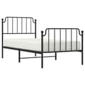 Miniatyrbilde 2 av 9: vidaXL Sengeramme i metall med hode- og fotgavl svart 90x200 cm
