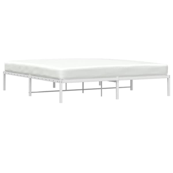 vidaXL Sengeramme i metall hvit 180x200 cm