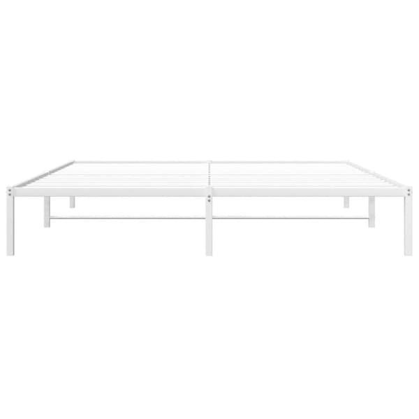 vidaXL Sengeramme i metall hvit 180x200 cm