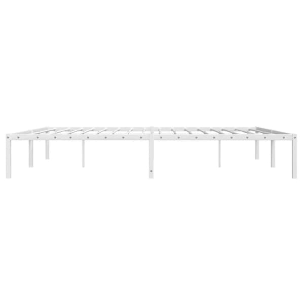 vidaXL Sengeramme i metall hvit 180x200 cm
