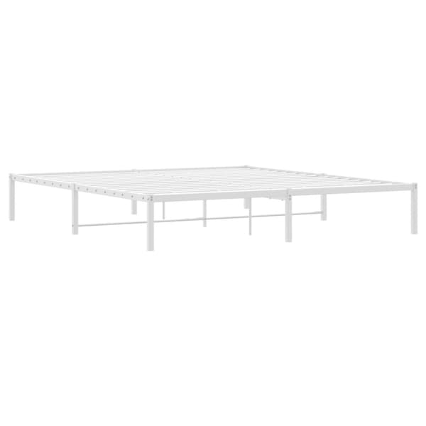 vidaXL Sengeramme i metall hvit 180x200 cm