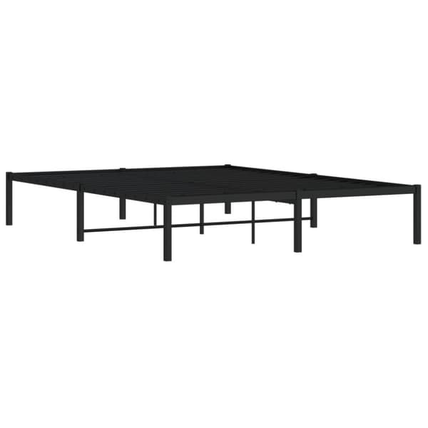 vidaXL sengeramme 150x200 cm metal sort