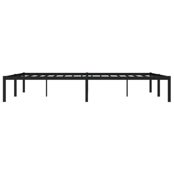 vidaXL sengeramme 150x200 cm metal sort