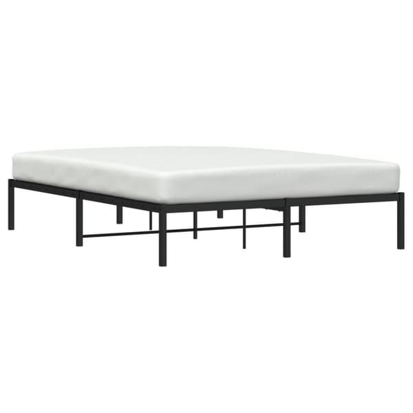 vidaXL sengeramme 150x200 cm metal sort