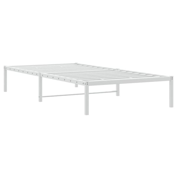 vidaXL Metallinen sängynrunko valkoinen 100x200 cm
