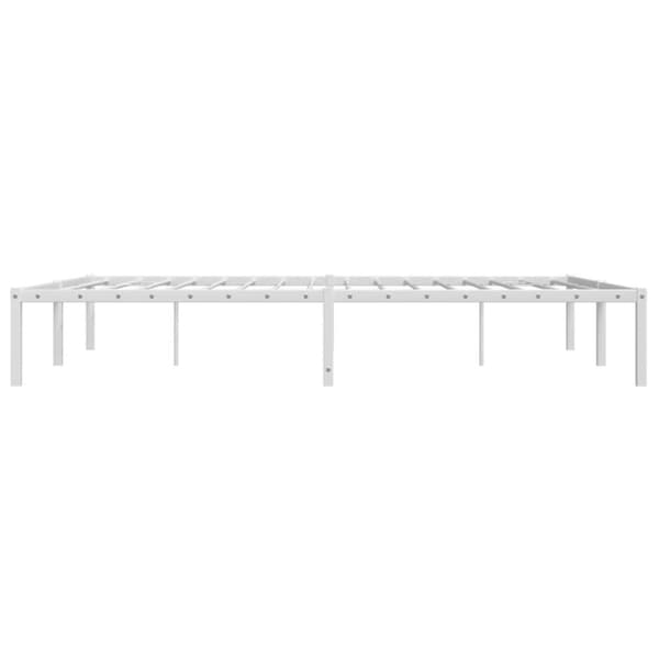 vidaXL Sängram metall vit 160x200 cm