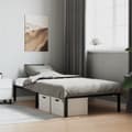 Miniatyrbilde 1 av 9: vidaXL Sengeramme i metall svart 107x203 cm