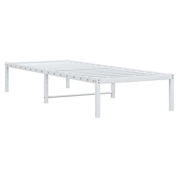 vidaXL Metallinen sängynrunko valkoinen 80x200 cm