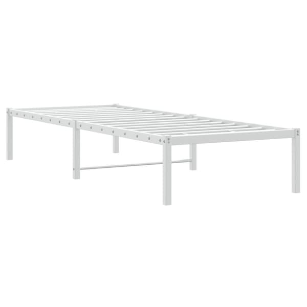 vidaXL Metallinen sängynrunko valkoinen 80x200 cm