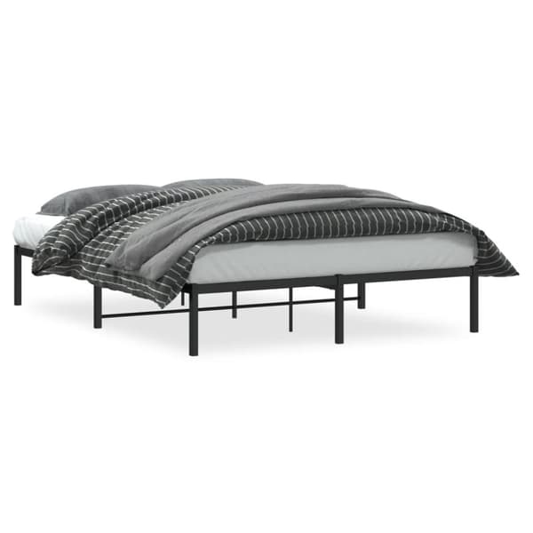 vidaXL Sengeramme i metall svart 160x200 cm