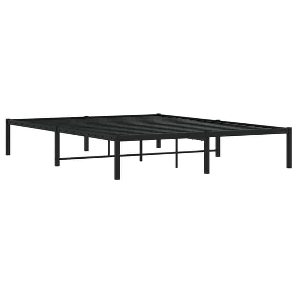 vidaXL Metallinen sängynrunko musta 160x200 cm