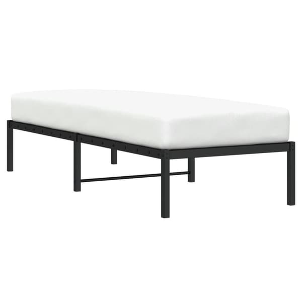 vidaXL Sängram metall svart 80x200 cm