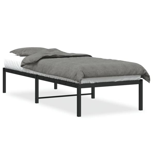 vidaXL Sängram metall svart 80x200 cm