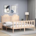 Miniatyrbilde 1 av 11: vidaXL Sengeramme uten madrass 160x200 cm heltre furu