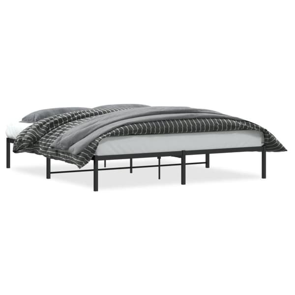 vidaXL Sängram metall svart 180x200 cm