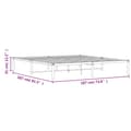 Miniatyrbillede 8 af 9: vidaXL sengeramme 180x200 cm metal sort