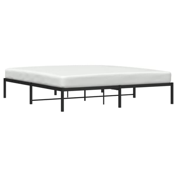 vidaXL sengeramme 180x200 cm metal sort