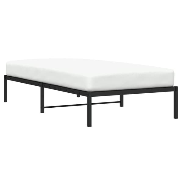 vidaXL Sängynrunko musta metalli 100x200 cm