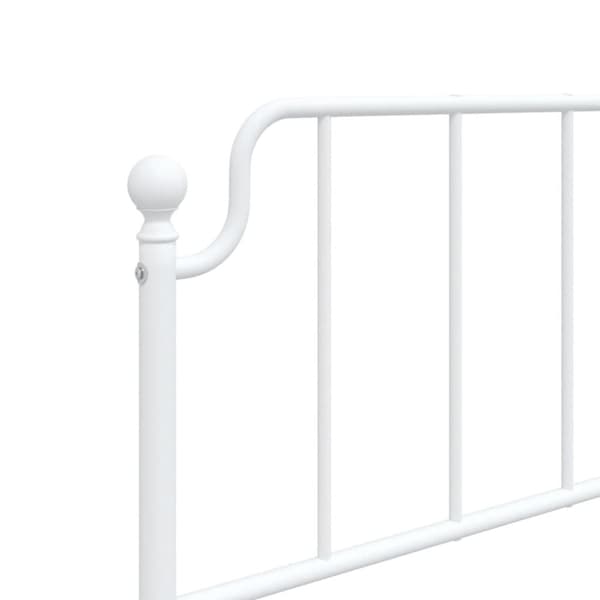 vidaXL sengeramme med sengegavl og fodgærde 107x203 cm metal hvid