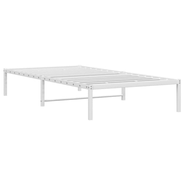 vidaXL sengeramme 100x190 cm metal hvid