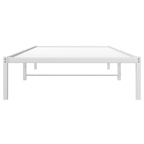 vidaXL sengeramme 100x190 cm metal hvid
