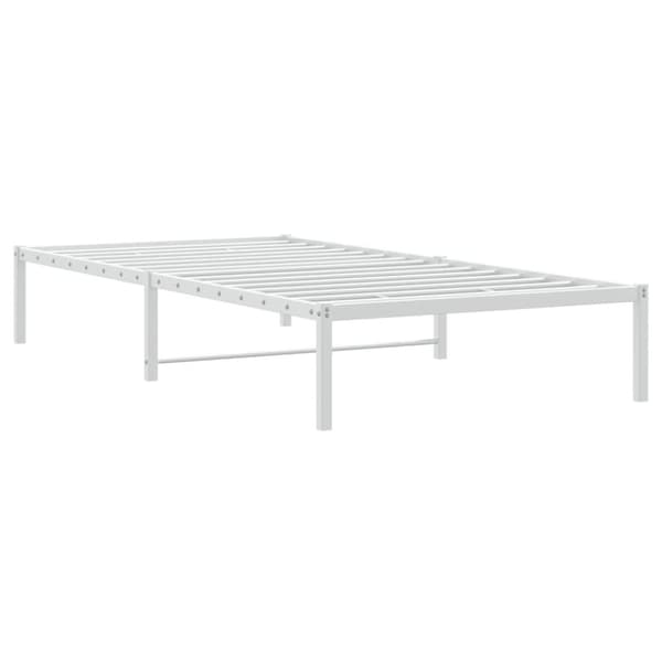 vidaXL sengeramme 100x190 cm metal hvid