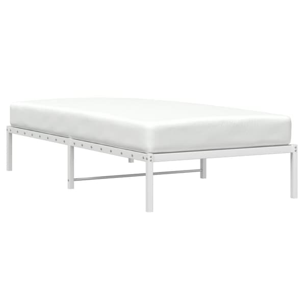 vidaXL sengeramme 100x190 cm metal hvid