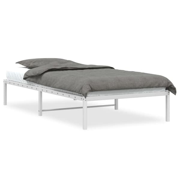 vidaXL sengeramme 100x190 cm metal hvid