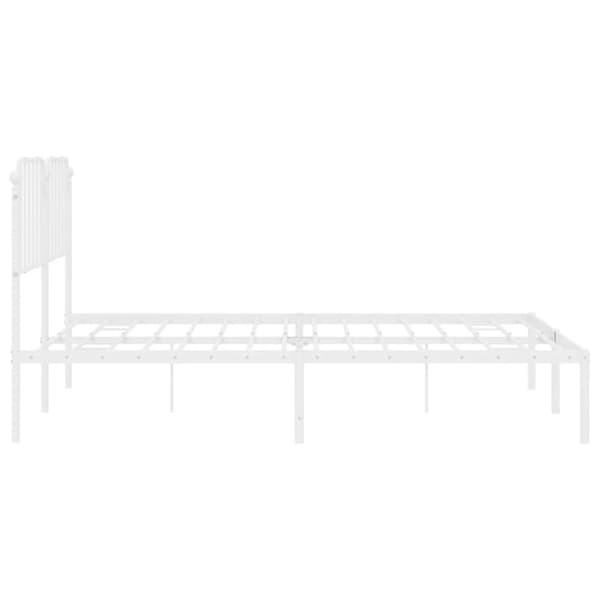 vidaXL sengeramme med sengegavl 180x200 cm metal hvid