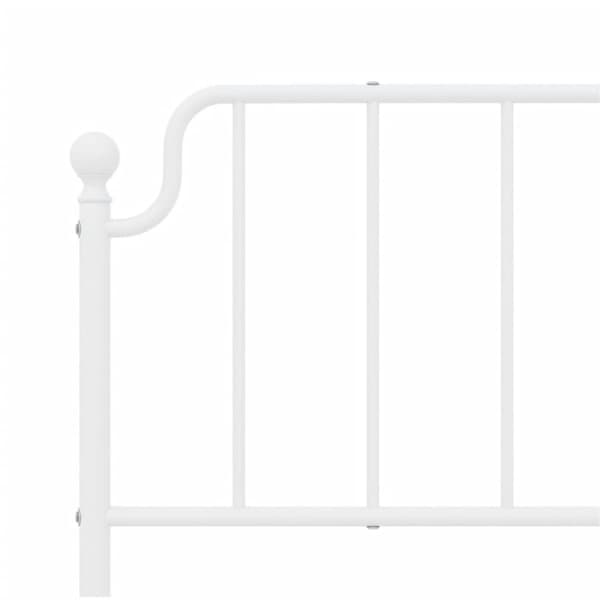 vidaXL sengeramme med sengegavl 180x200 cm metal hvid