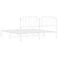 Miniatyrbilde 6 av 9: vidaXL Sengeramme i metall med sengegavl hvit 180x200 cm