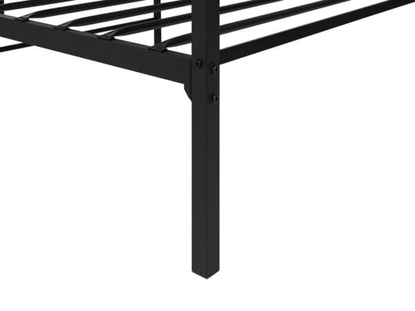 Seng Svart Metall 90 x 200 cm Lamellbunn Industriell og moderne stil Enkeltseng Soverom Sengeramme