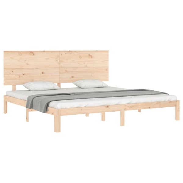 vidaXL Sengeramme med hodegavl Super King heltre