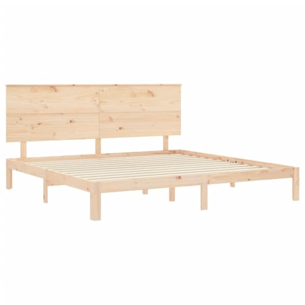 vidaXL Sengeramme med hodegavl Super King heltre