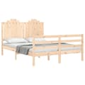 Miniatyrbilde 4 av 11: vidaXL Sengeramme med hodegavl 140x190 cm heltre