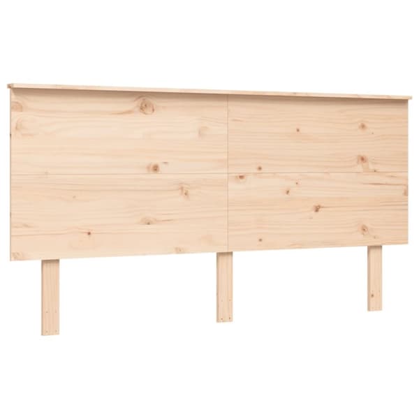 vidaXL sengeramme med sengegavl kingsize massivt træ