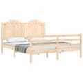 Miniatyrbillede 4 af 11: vidaXL sengeramme med sengegavl 160x200 cm massivt træ