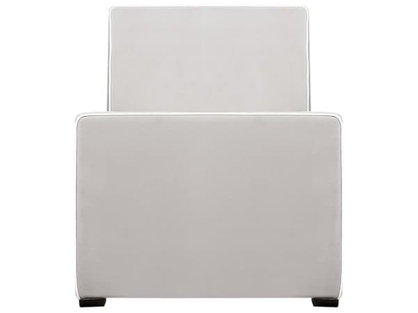 Säng Grå Sammet Stoppad Ram Nackstöd 90 x 200 cm Enkel Storlek Sovrum Barnrum Modern Traditionell