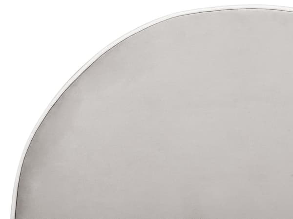 Säng Grå Sammet Stoppad Ram Nackstöd 90 x 200 cm Enkel Storlek Sovrum Barnrum Modern Traditionell