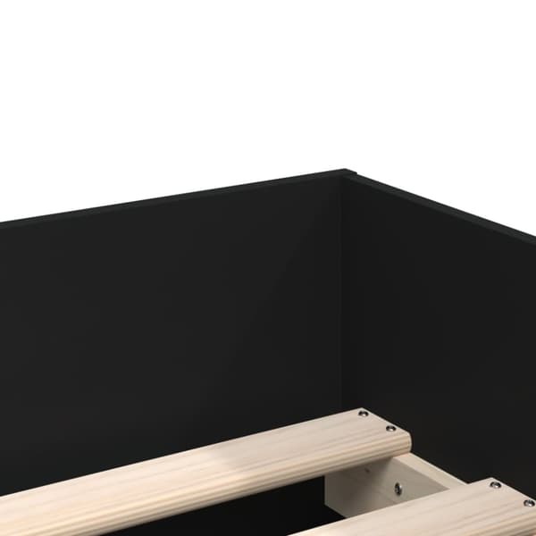 vidaXL Sengeramme med skuffer svart 90x200 cm