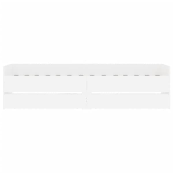 vidaXL Sengeramme med skuffer hvit 90x200 cm