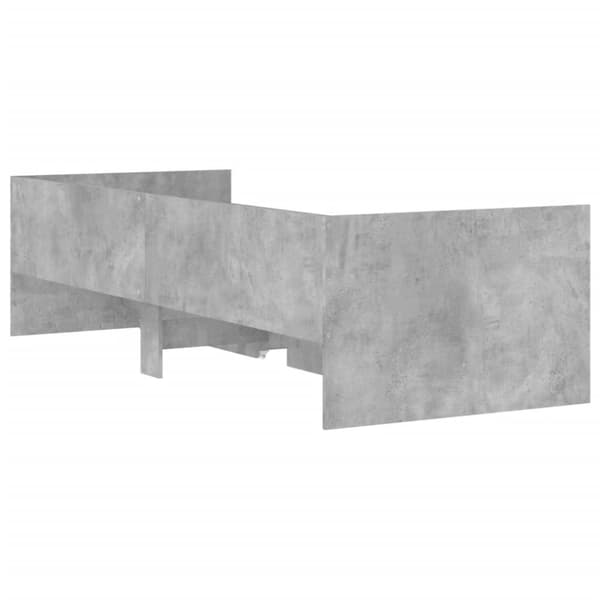 vidaXL sengeramme med skuffer 100x200 cm betongrå