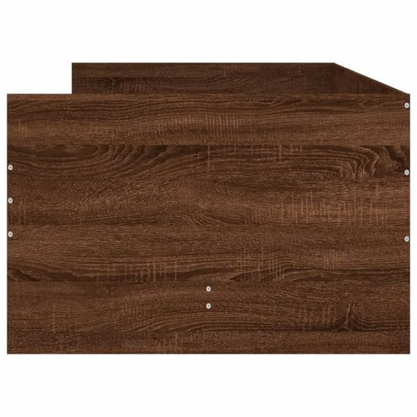 vidaXL sengeramme med skuffer 90x200 cm brun egetræsfarve