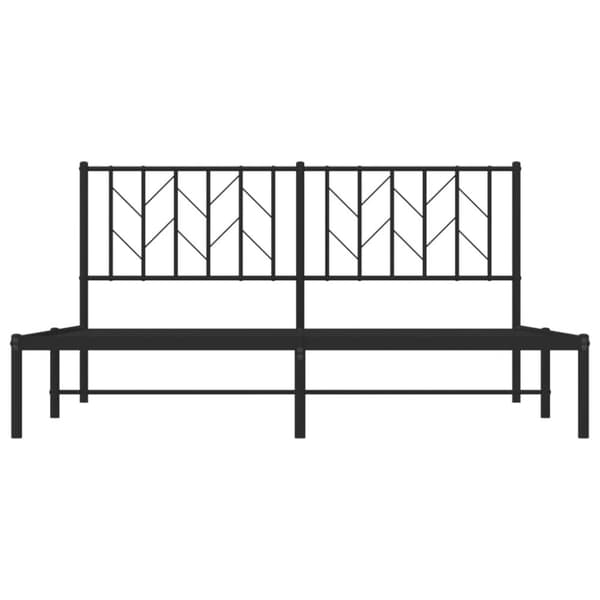 vidaXL sengeramme med sengegavl 160x200 cm metal sort