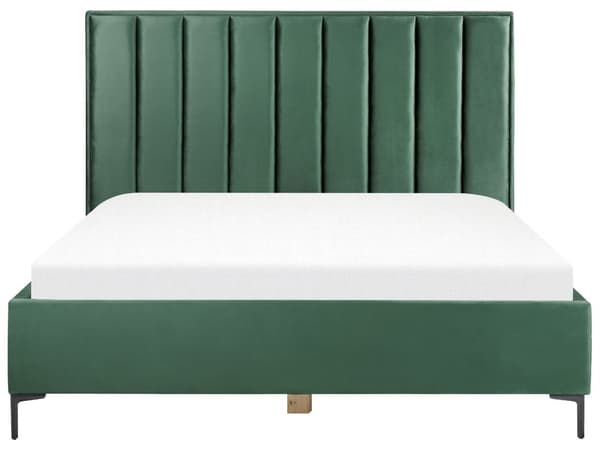 Sänky tummanvihreä sametti kangas 180 x 200 cm metallijalat nostettava säilytystila